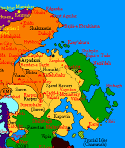 Location of Suren Confederacy