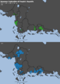 Cantons with a million inhabitants, 1680 and 1703.