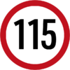 Mercury 115 kph sign.png