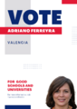 Candidate poster for Adriano Ferreyra as Secretary of Education