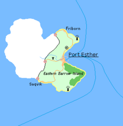 Detailed map of East Barrow Island