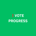 Logo for 'I Vote Progress' merchandise campaign