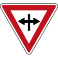 Crossroads where the road crossing has priority