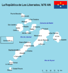 Map of Los Liberados from 1670 AN