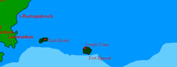 Location of South Sea Islands