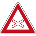 Level crossing without barriers