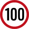 Mercury 100 kph sign.png