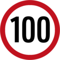 Mercury 100 kph sign.png