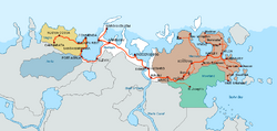 The planned route of the Trans-Keltian Express