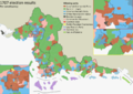 Election results per constituency, 1707.