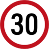 Mercury 30 kph sign.png