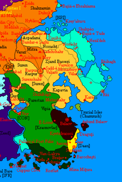 Location of Suren Confederacy