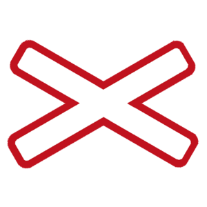 Mercury level crossing sign.png