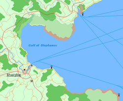 Detailed map of the Gulf of Stephanus