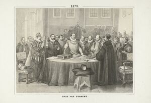 Historic signing of the Union of Utrecht in 1579