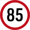 Mercury 85 kph sign.png