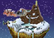 Artist's impression of Micrasanta leaving Airosamente on his sleigh.