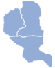 Contour map of Polonias indicating modern voivodeships