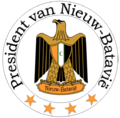 Presidential seal; the four stars refer to the Fourth Republic