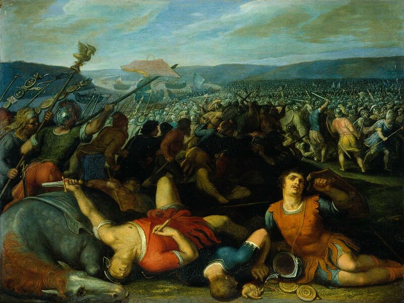 File:Batavians defeating Romans on the Rhine by Otto van Veen.jpg